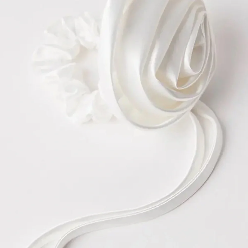 Free People White Rose Scrunchie